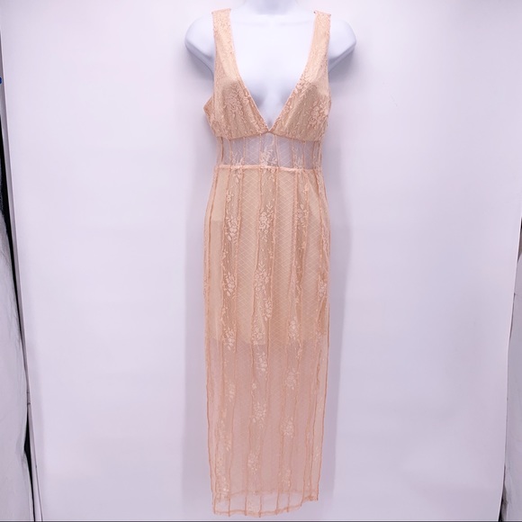 NEW NBD Libra Midi Dress in Nude Pink Sz XS - Picture 4 of 12